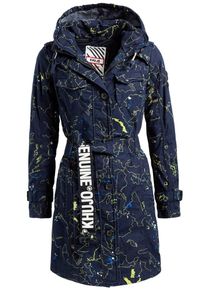 Khujo, Damen Mantel 'MENNA', Navy / Neonblau / Neongelb