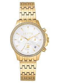 JETTE, Damen Chronograph 'Crossroad', Gold / Weiß