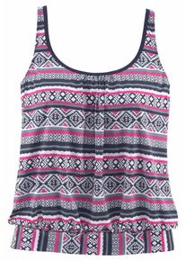 Lascana, Damen Tankini-Top, Navy / Dunkelgrau / Dunkelpink / Perlweiß