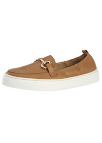 Heine, Damen Slipper, Cognac