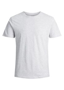 Jack & Jones JACK & JONES, Herren Basic T-Shirt, Hellgrau / Wei&szlig;meliert