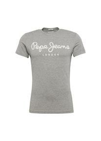 Pepe Jeans, Herren Shirt 'ORIGINAL STRETCH', Graumeliert / Weiß