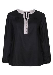 sheego Casual, Damen Tunika, Grau / Schwarz