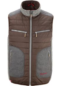 Almgwand, Herren Trachtengilet mit Stehkragen, Braun