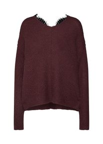 Véro Moda VERO MODA, Damen Strickpullover, Weinrot / Schwarz