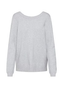 Vila, Damen Pullover 'VIRIL LACE', Hellgrau / Schwarz
