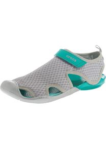 Crocs, Damen Sandale 'Swiftwater', Hellgrau / Jade