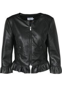 Only, Damen Kunstlederjacke, Schwarz