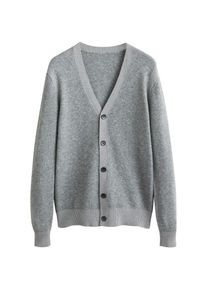 Mango Man, Herren Cardigan 'Chaplin', Graumeliert