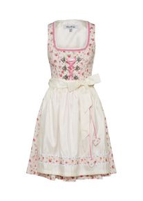 MONDKINI, Damen Dirndl 'Mausi', Rosa / Wei&szlig;