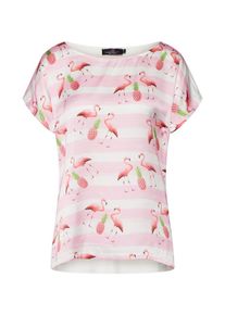 Zwillingsherz, Damen Shirt, Pink / Weiß
