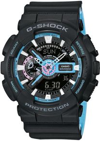 Casio, Herren Uhr 'GA-110PC-1AER', Hellblau / Schwarz