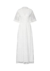 Vila, Damen Kleid 'VILOMA 2/4 ANKLE DRESS/ZA', Weiß