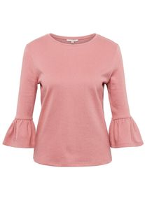 Tom Tailor Denim, Damen Shirt mit Volant-Ärmeln, Altrosa