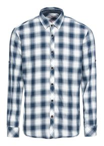 Tom Tailor, Herren Hemd, Rauchblau / Dunkelblau / Weiß
