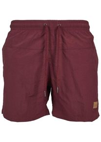Urban Classics, Herren Badeshorts 'Block Swim Shorts', Weinrot