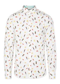 & Colours & Sons COLOURS & SONS, Herren Hemd 'Isaac Fruit Punch', Mischfarben / Wei&szlig;