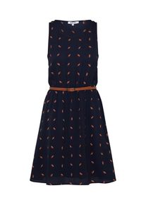 ABOUT YOU, Damen Kleid 'Susann', Dunkelblau / Ocker