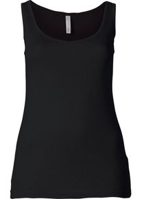 sheego Basic, Damen Tanktop, Schwarz