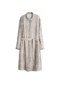Violeta by Mango, Damen Kleid 'Serpent', Nude / Schwarz