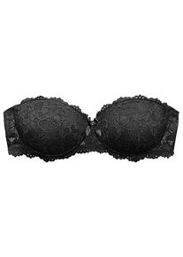 Vivance, Damen Balconnet-Push-up-BH mit abnehmbaren Trägern, Schwarz