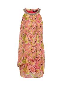 s.Oliver BLACK LABEL, Damen Chiffonkleid, Mischfarben / Apricot / Pink
