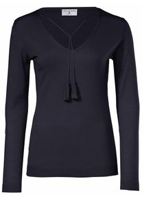 Heine, Damen V-Pullover, Nachtblau