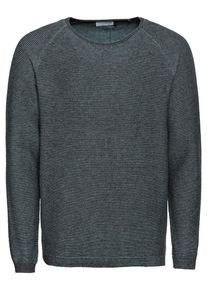 Nowadays, Herren Pullover 'ottoman crew-neck', Dunkelgrau