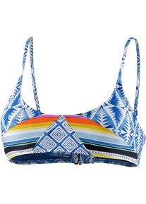 Rip Curl, Damen 'Beach Bazaar' Bikini Oberteil , Blau / Hellblau / Orange