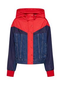 Levi's LEVI'S, Damen Jacke 'HYBRID SLOUCH TRUCKER', Blue Denim / Rot