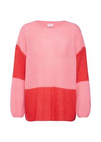 Vila, Damen Pullover 'VIBLOCKY L/S', Rosa / Rot