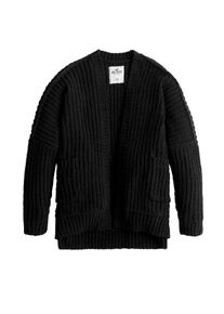 Hollister, Damen Strickjacke 'CHENILLE CARDIGAN', Schwarz