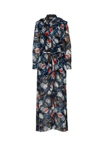 POSTYR, Damen Kleid 'Poselenea', Blau / Hellgrau / Hellrot / Schwarz / Weiß