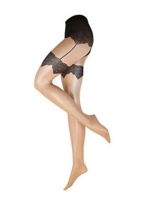 Falke, Damen Strumpfhose 'Holy TI', Beige / Puder / Schwarz