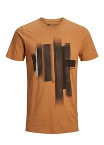 Jack & Jones JACK & JONES, Herren T-Shirt, Braun / Cognac / Schwarz