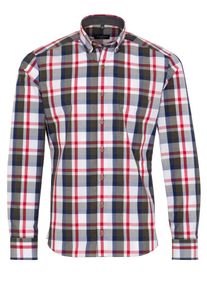Eterna, Herren Hemd, Blau / Oliv / Rot / Wei&szlig;