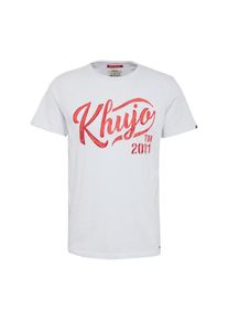 Khujo, Herren T-Shirt 'Tagos', Rot / Weiß