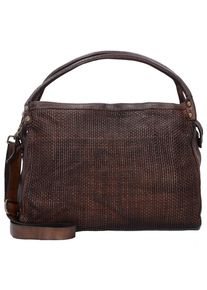 Campomaggi, Damen Edera Handtasche aus Leder 37 cm, Dunkelbraun