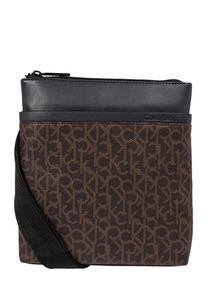Calvin Klein, Herren Umhängetasche 'MONO FLAT', Braun / Schwarz