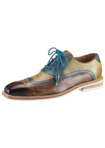 Melvin & Hamilton MELVIN & HAMILTON, Herren Schnürschuh 'Marvin 12', Himmelblau / Ocker / Brokat / Dunkelbraun