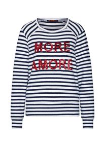 miss goodlife, Damen Shirt 'Longsleeve', Dunkelblau / Rot / Weiß
