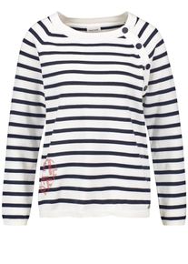 Taifun, Damen Pullover, Nachtblau / Weiß