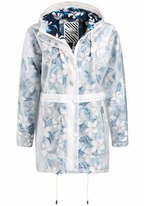 Khujo, Damen Regenjacke 'Iracema', Blau / Weiß