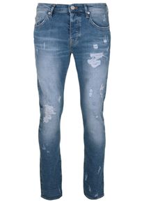True Religion, Herren Jeans 'ROCCO DESTROYED', Blue Denim