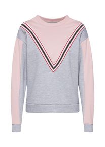 Sublevel, Damen Sweatshirt, Graumeliert / Rosa