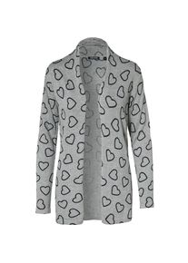 Blue, Damen Strickjacke, Grau / Schwarz