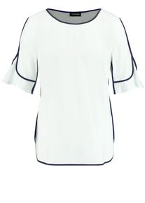 Taifun, Damen Bluse, Nachtblau / Weiß