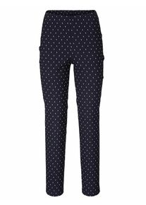 Heine, Damen Hose, Marine / Weiß