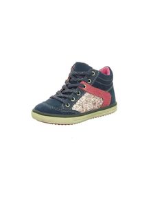 Lurchi, M&auml;dchen Schn&uuml;rboots, Taubenblau / Pink