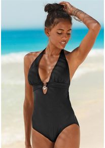 s.Oliver RED LABEL, Damen Badeanzug, Schwarz